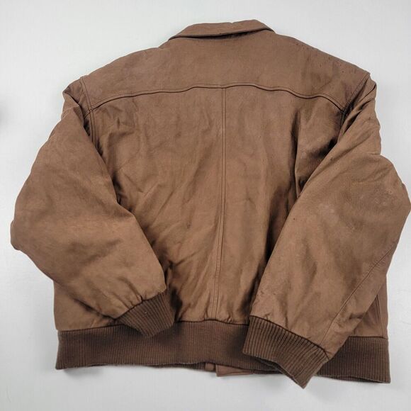 Vintage Red Head 100% Distressed Leather Bomber Hunting Jacket Mens XXL Redhead - Picture 10 of 15